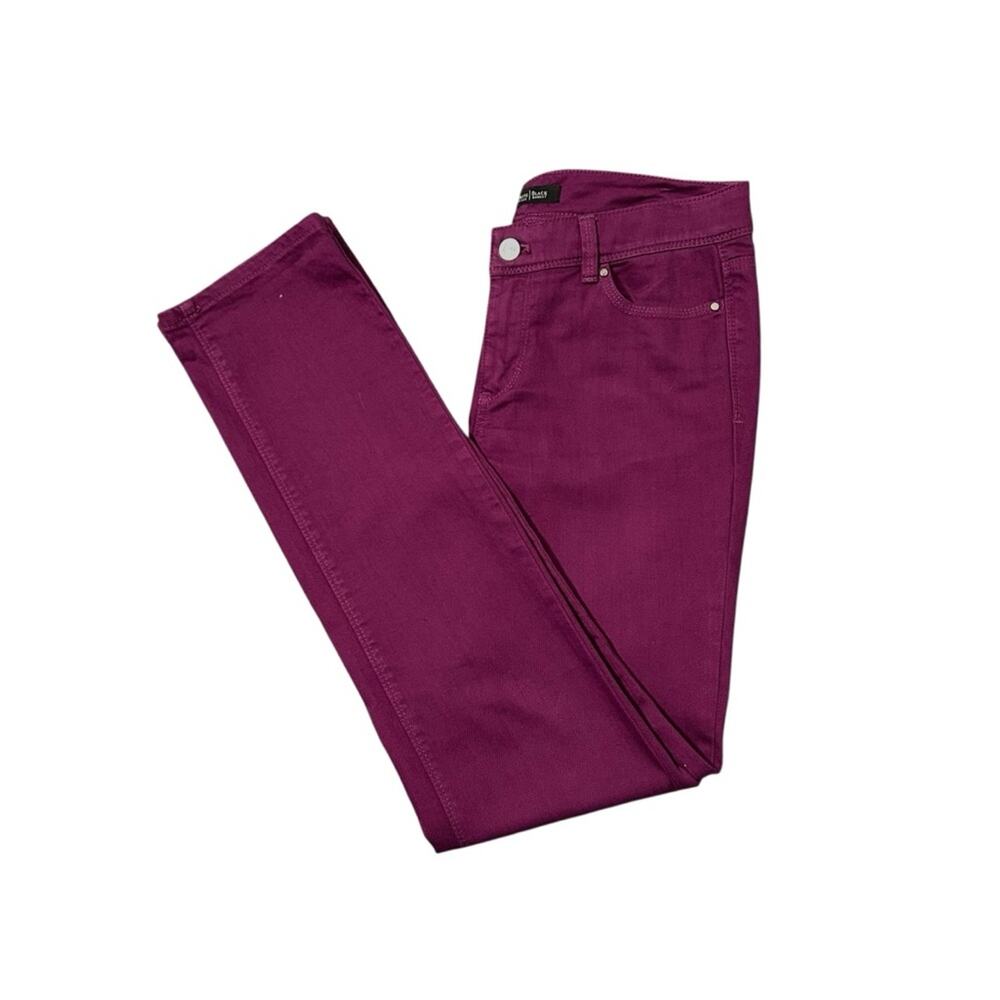 White House Black Market Purple Jeans Size 4R Straight Slim Leg Mid Rise